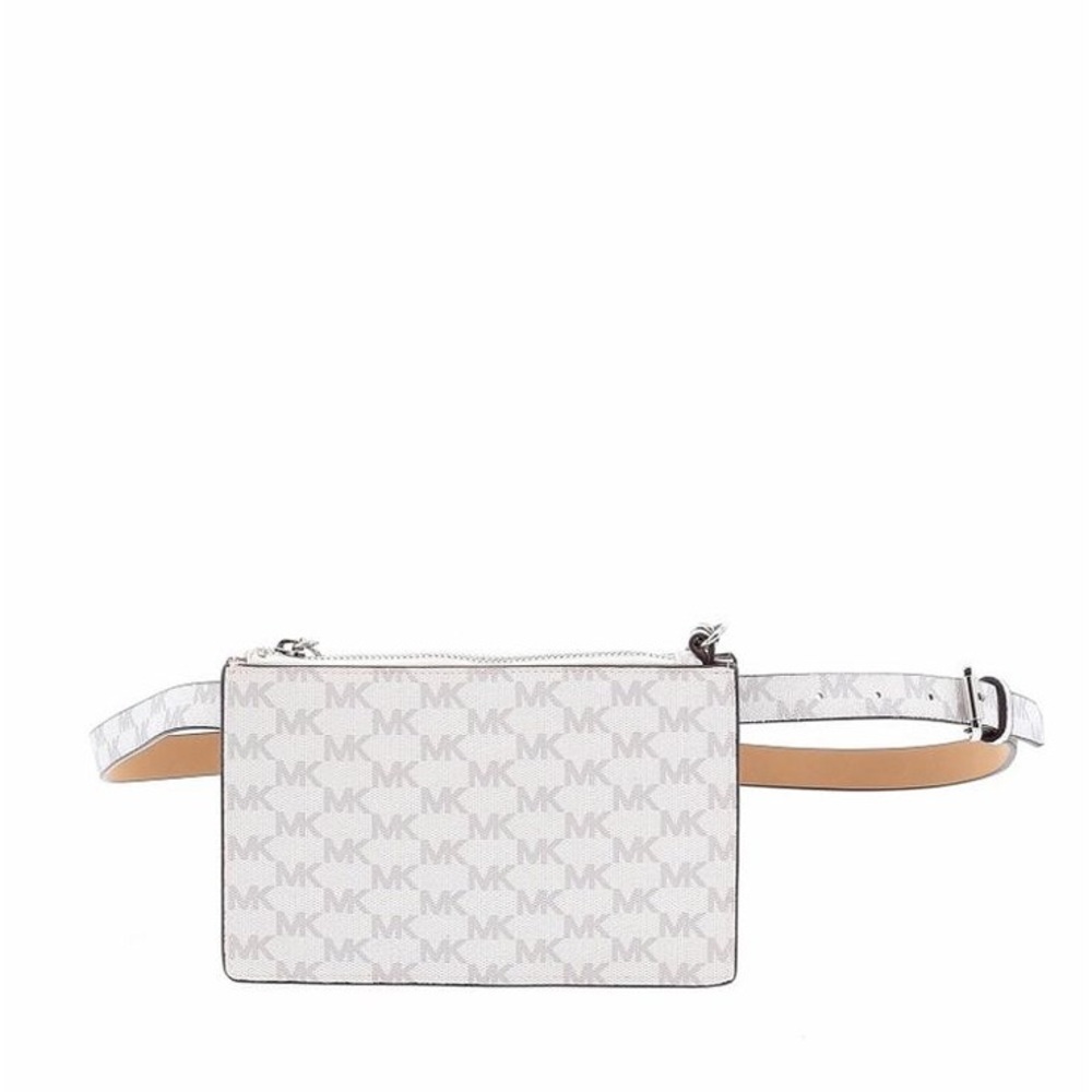 Michael Kors Monogram Belt Bag in White